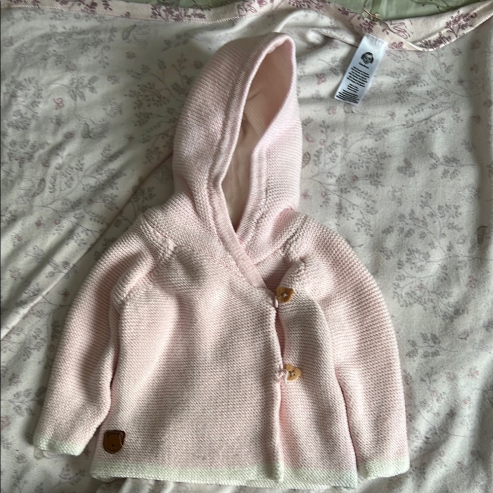 Cozy Pink Knit Baby Jacket